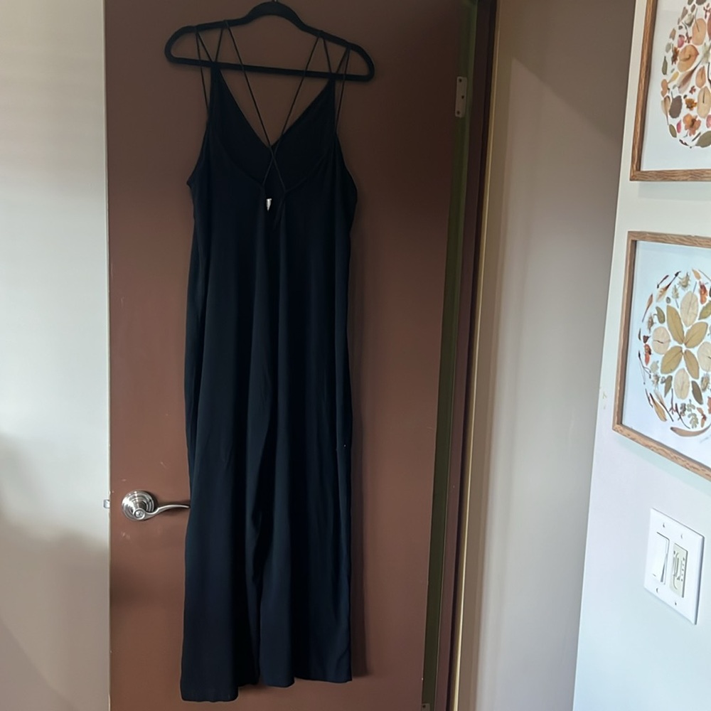Strappy Back Black Jumpsuit - Picture 4 of 6